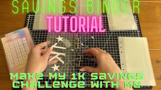 SAVINGS BINDER TUTORIAL | CRICUT VINYL CUTTING | 1K SAVINGS CHALLENGE | CASH STUFFING