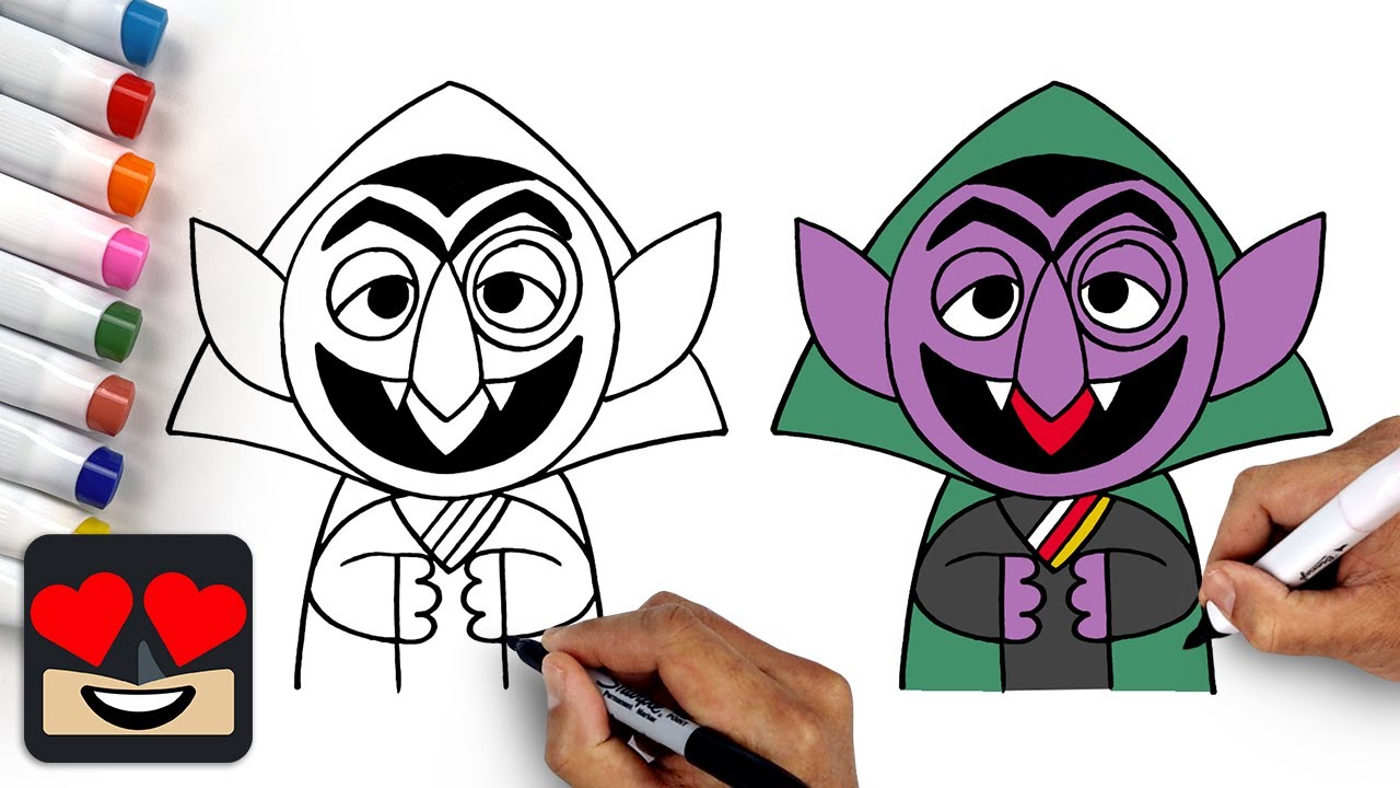 How To Draw Count Von Count Draw Color Tutorial YouTube How To Draw Count Von Count Draw Color Tutorial YouTube