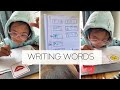 Teaching her to write words with the help of sounds  down syndrome  homeschooling india