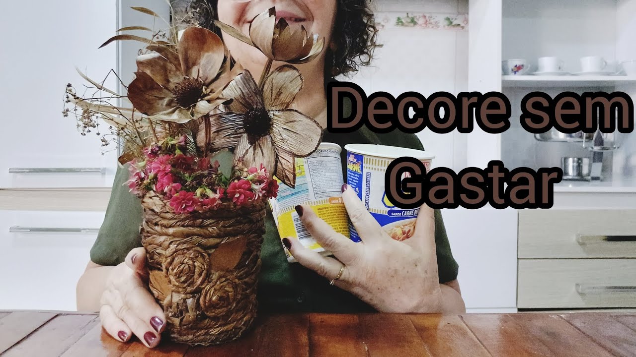   Como fazer Vaso artesanal incrível/reaproveitado embalagens @anapaulaalagoana 