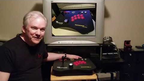 Custom-designed Atari Jaguar Arcade Stick with Spinner in Action! (vid #35)