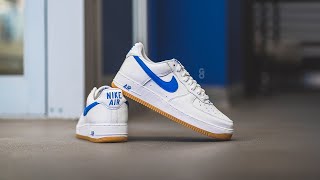 Nike Air Force 1 Low (Colour of the Month) White / Royal Blue: Review &  On-Feet 