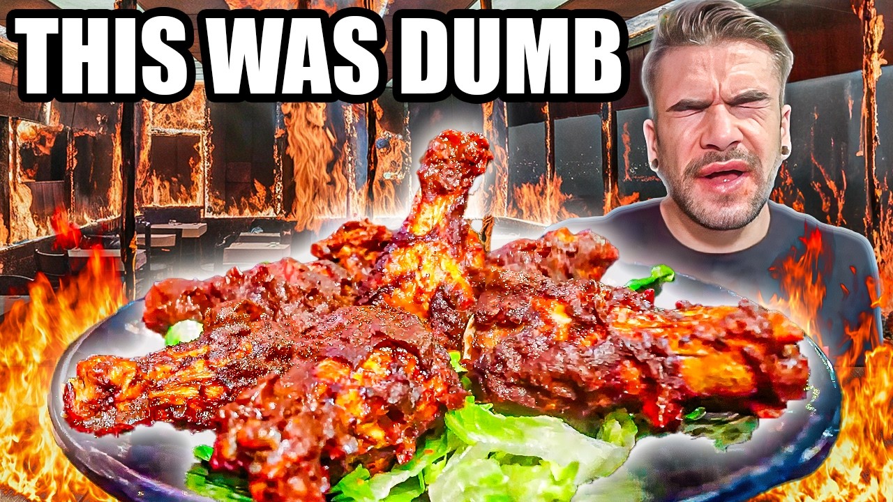 I REGRET TRYING THIS STUPID SPICY WING CHALLENGE | Joel Hansen