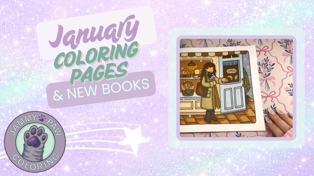 January 2026 Coloring Pages 🌨️ + New Book Flip Throughs