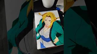 Drawing lady tsunade🍒#naruto#sitroart1#art#tsunade#drawing#pencilcolours#tsunadesenju#hashirama