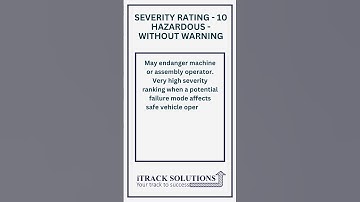 #fmea severity guidelines as per AIAG guidelines - rating 10