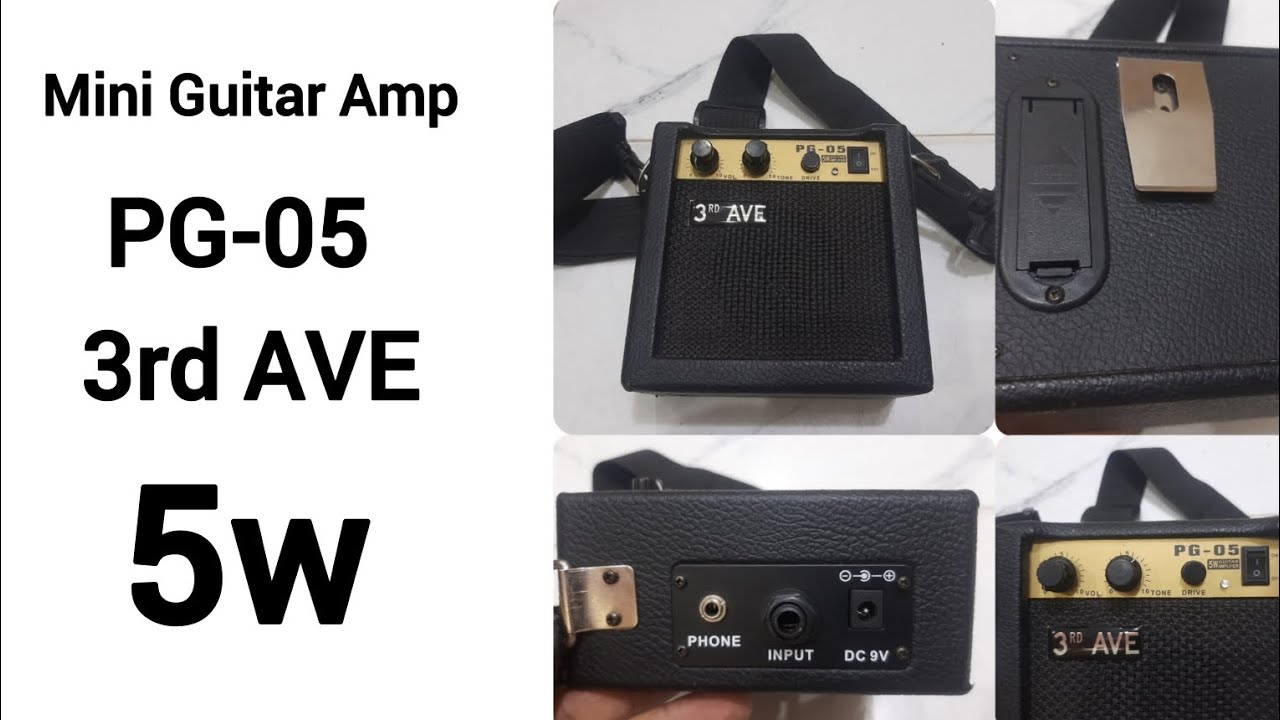 Mini Guitar Amp PG-05 3rd AVE 5w - YouTube