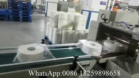 Automatic maxi roll tissue paper shrink wrapping machine