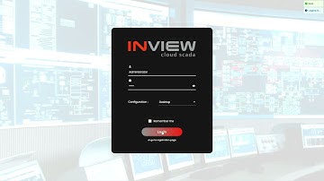 inVIEW IoT Platform - Editor - Login, Main Screen