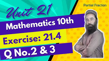 Partial Fraction | Ex:21.4 Q No.2 & 3 | 10th Maths