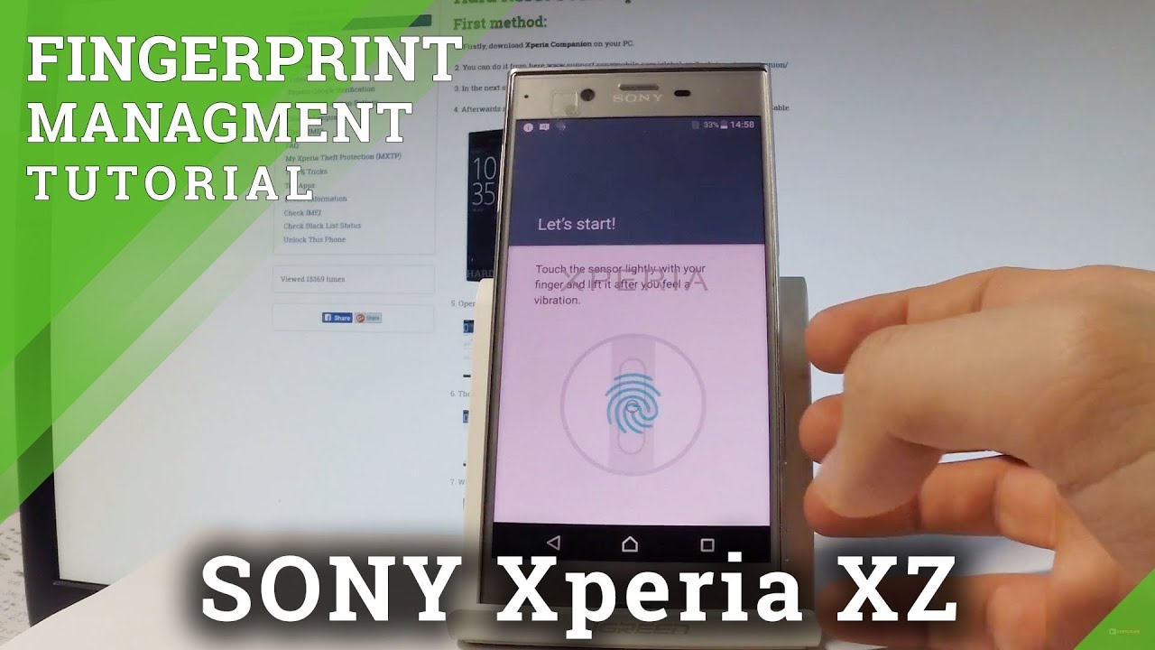 How To Add Fingerprint On Sony Xperia Xz Fingerprint Unlocking Set Up Screen Lock Youtube