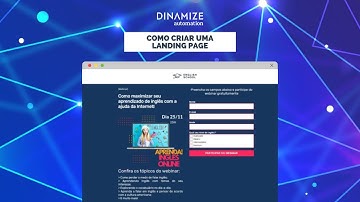 Como criar uma LANDING PAGE para divulgar um webinar