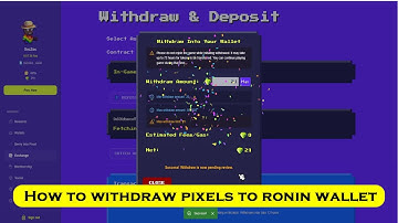 How to Withdraw Pixel to Ronin Wallet | PIXELS Web3 GameFi