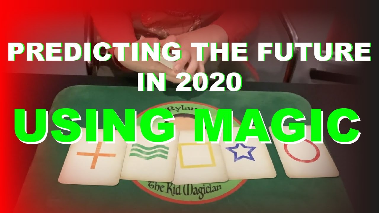 Kid magician predicting the future with magic predicting the future