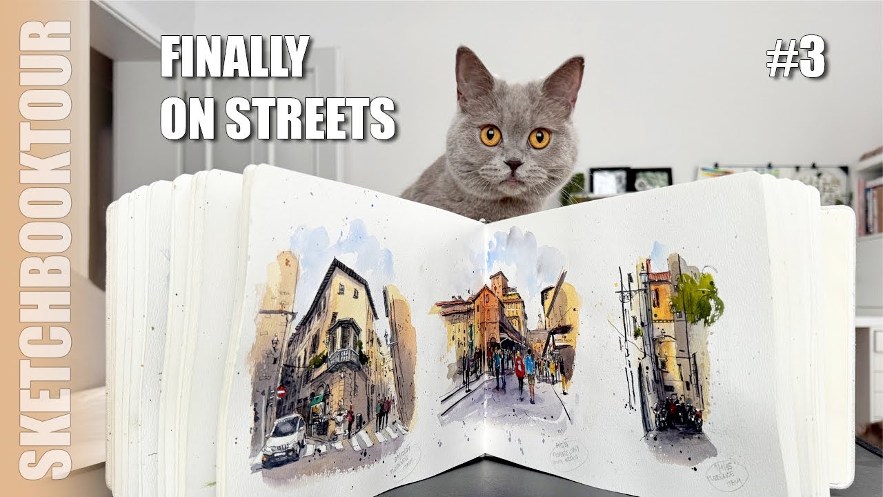 📖Sketchbook tour #3: My Urban sketching journey continues | Full Commented Sketchbook Tour (2023–25)