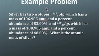 Unit 4 Video Atomic and Mass Numbers
