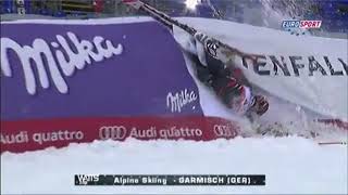 Finish line Crashes & fails during Downhills 2011 WSC Garmisch-Partenkirchen