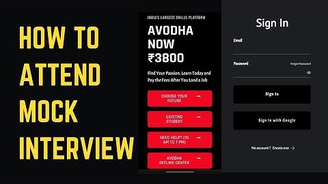 How to Attend Mock Interview in Avodha #avodha 07