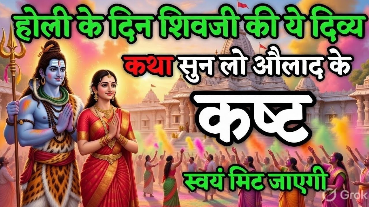 होली पर शिवजी की यह पावन कथा सुन लो, जीवन के दुख दूर हो जाएंगी | Holi Special Somvar Vrat Katha