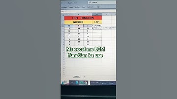 Ms Excel LCM function#excel#exceltips#shorts#computereducation