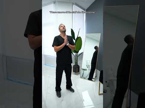 drtamercosmeticsurgeon praying for peace in the office by Icon Cosmetic Center Miami