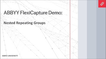 ABBYY FlexiCapture Demo: Nested Repeating Groups
