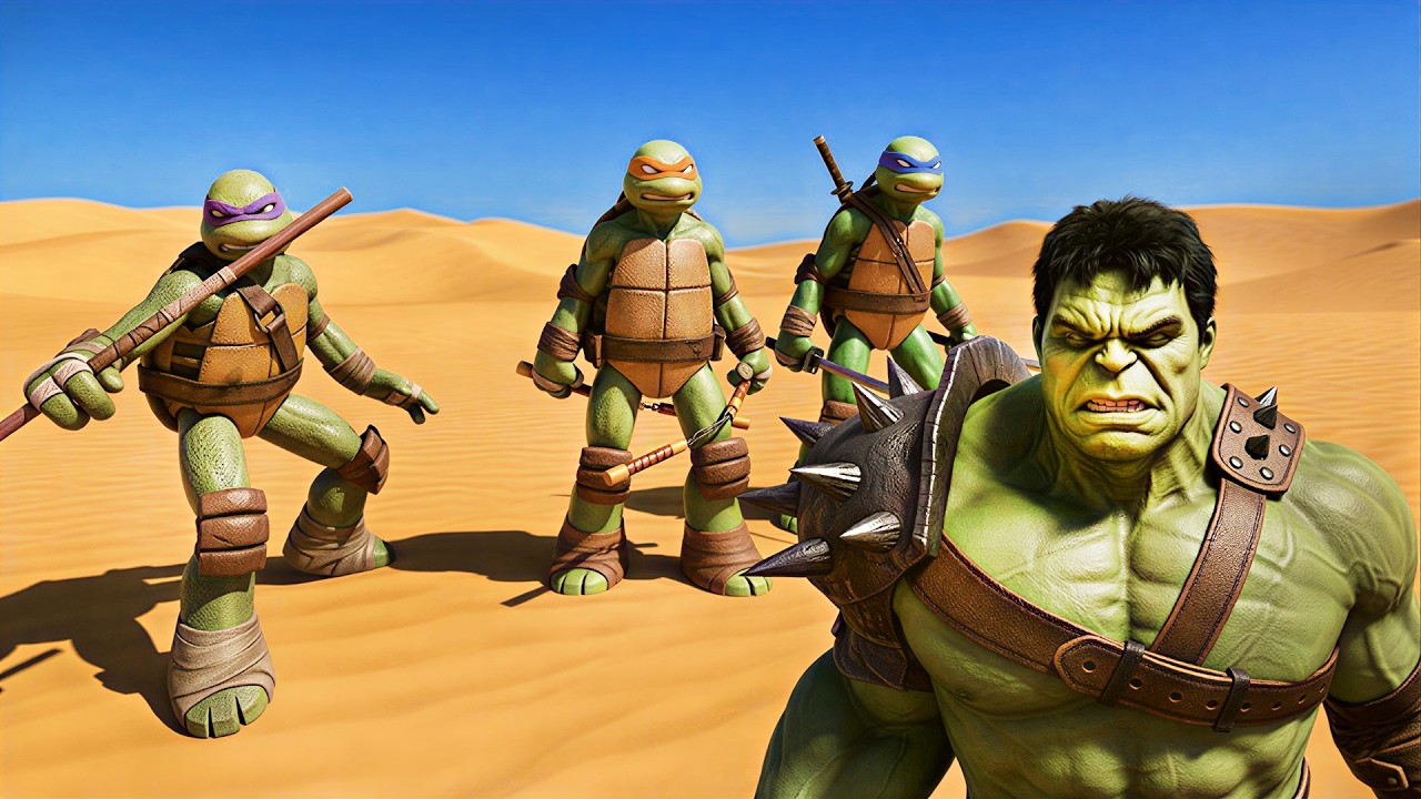 Ninja Kaplumbağalar vs Hulk Ordusu - Ultimate Epic Battle Simulator