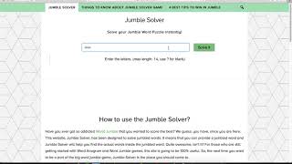 Jumble Solver - Solve your Jumble Word Puzzle instantly! screenshot 2