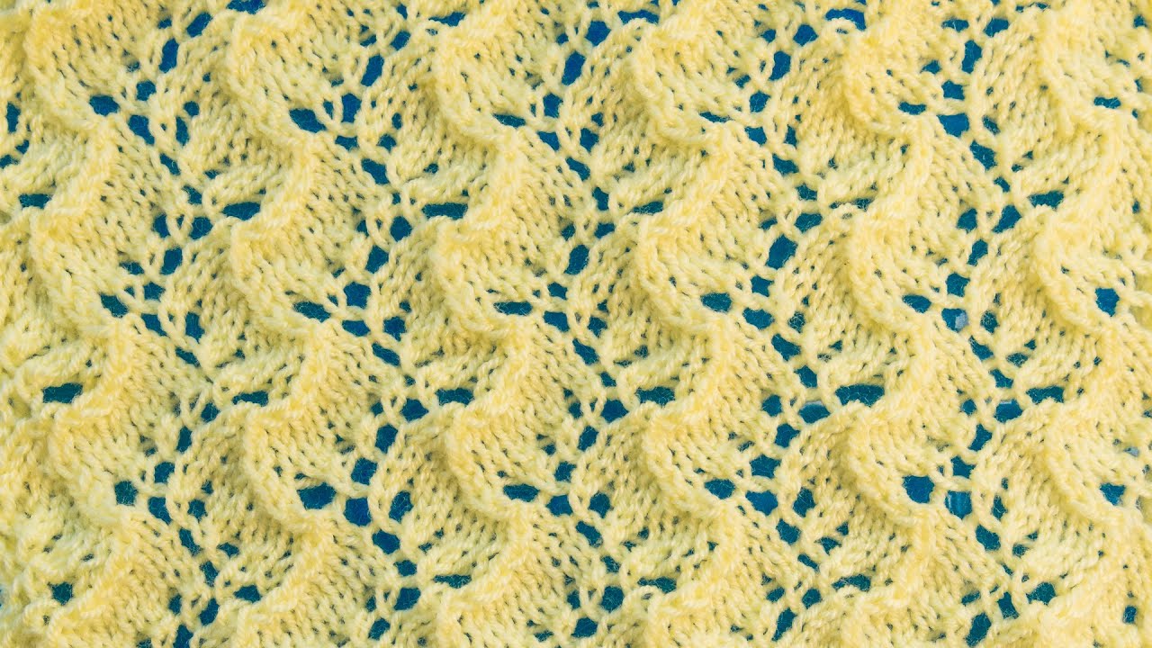 Pizzo con motivo a "Vite Rampicante", lavorato a maglia (facile)