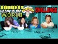 TRYING SOUREST CANDY IN THE WORLD CHALLENGE!! Warheads, Spicy lollipops, Sour Lemons |Txunamy