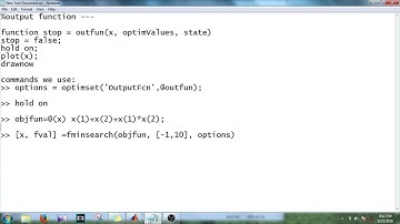 MATLAB - 1 - Use Output Function In Optimization Function