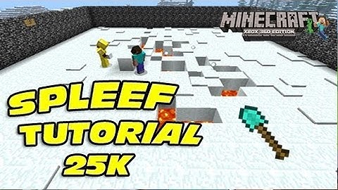 MINECRAFT XBOX 360: SPLEEF ARENA TUTORIAL + 25k
