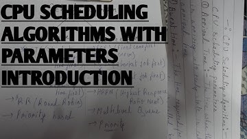 #speeduplearning  ||CPU SCHEDULING PARAMETERS AND ALGORITHMS INTRODUCTION||OS- LECTURE 5