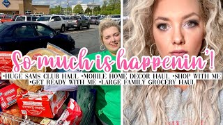 *HUGE* SHOP WITH ME | mobile home decor haul | Target decor | SAMS CLUB HAUL | get ready with me!