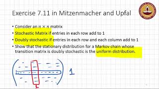 Famous Lesson 32   Problem solving video   Doubly Stochastic Transition Matrix Net Worth
