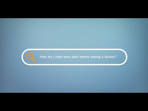 How do I treat back pain before seeing a doctor?