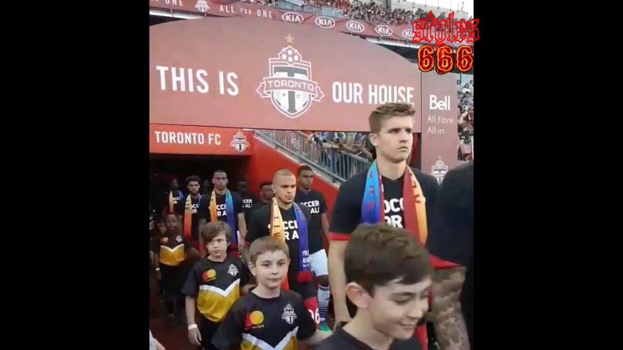 Toronto FC - TFC - entrance and warmup - 2nd Pride night - May 26, 2018 ...