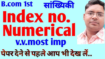 business statistics v.v.imp numerical | calculation of index numbers