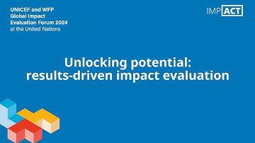 Unlocking potential  results driven impact evaluation