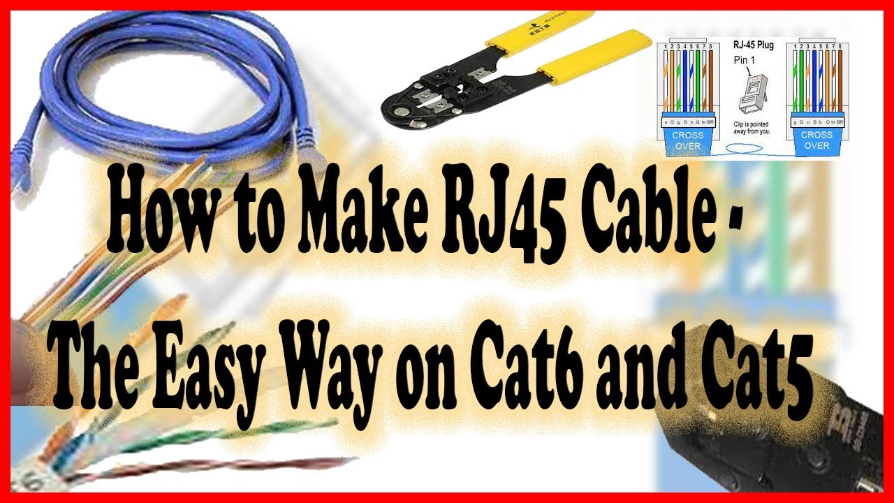 How To Make RJ45 Cable The Easy Way on Cat6 and Cat5 Rj45 connector