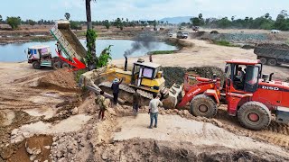 EP2 Good Job Operator Massive New Project Pond Filling Up By Dozer KOMATSU D60P, Wheel Loader by Machines TV 6,366 views 15 hours ago 1 hour, 2 minutes