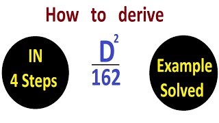 Derivation of D²/162 - Unit weight of steel bar Formula