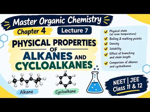 Master Organic Chemistry | Chapter 4 Lecture 7 | Physical Properties of Alkanes & Cycloalkanes