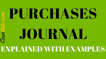 Purchases Journal | Explained with Example