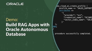 Build RAG Apps in Two Steps with Oracle Autonomous Database: Demo