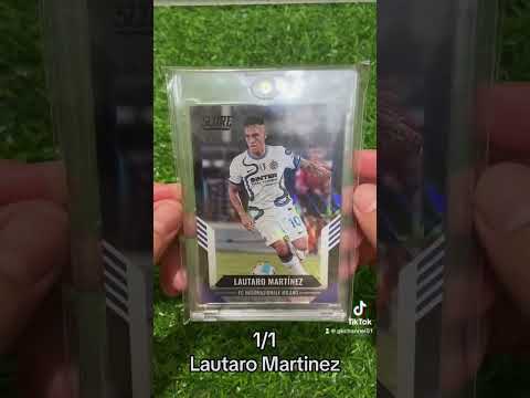 รีวิวการ์ดนักฟุตบอลอีก 1 ใบ ครับ Panini score fifa 1/1 Lautaro Martinez กองหน้า อินเตอร์ มิลาน!!!