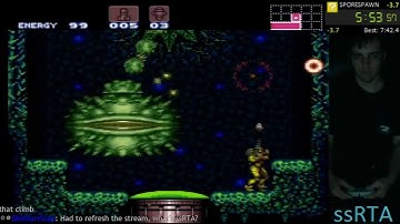Super Metroid Spore Spawn RTA in 6:45