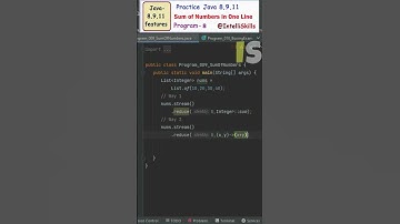 Java 8 Features | Program-9 | Sum of Numbers in One Line Code  #Shorts #java #coding