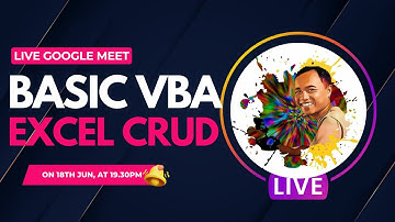 Live: VBA Dasar Dalam Membuat Form Input (CRUD) Yang Cocok Untuk Pemula