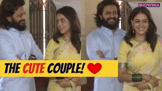 Riteish And Genelia Deshmukh Are All Smiles As They Travel To Latur To Cast Their Vote I WATCH